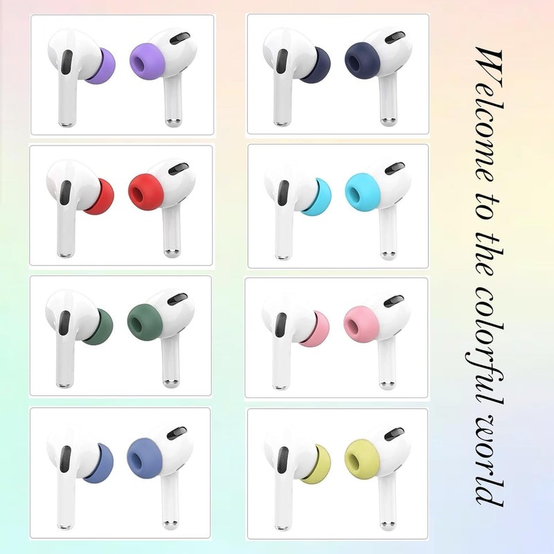 Vsagier 4 Pairs Replacement Ear Tips for AirPods Pro for AirPods Pro 2 with Noise Reduction Hole, Non-Slip Soft Silicone Ear Tips for AirPods Pro and Fit in The Charging Case(XS/S/M/L) Yellow - Image 5